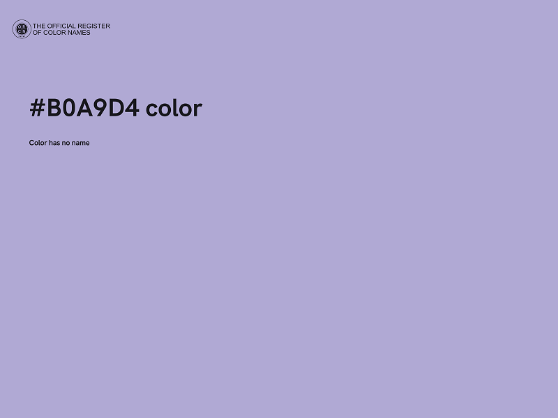 #B0A9D4 color image