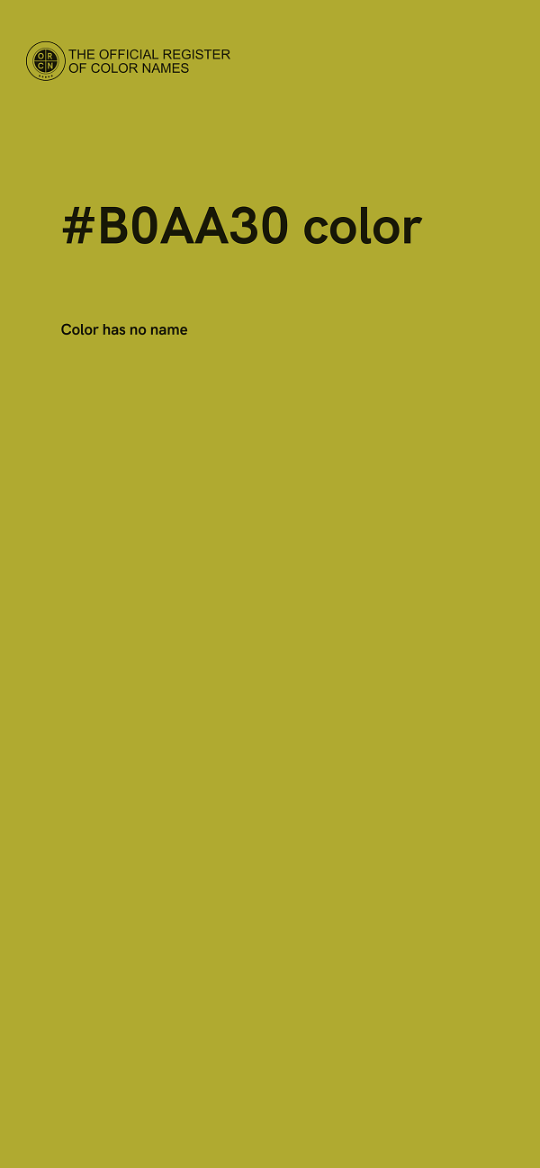 #B0AA30 color image