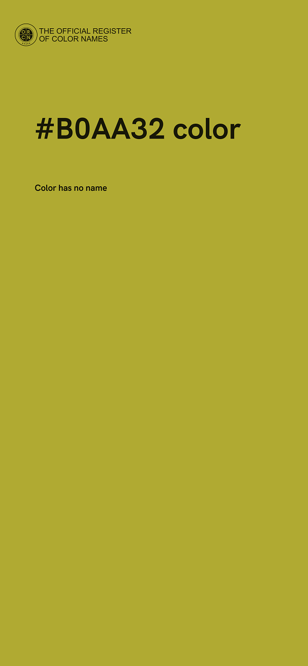 #B0AA32 color image