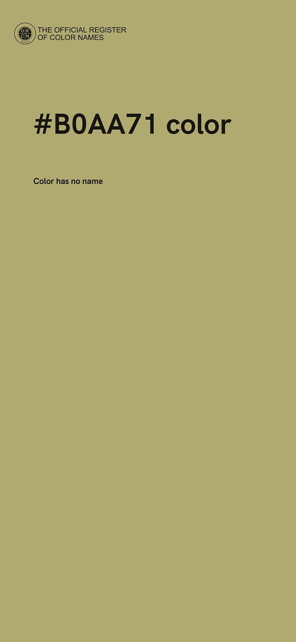 #B0AA71 color image