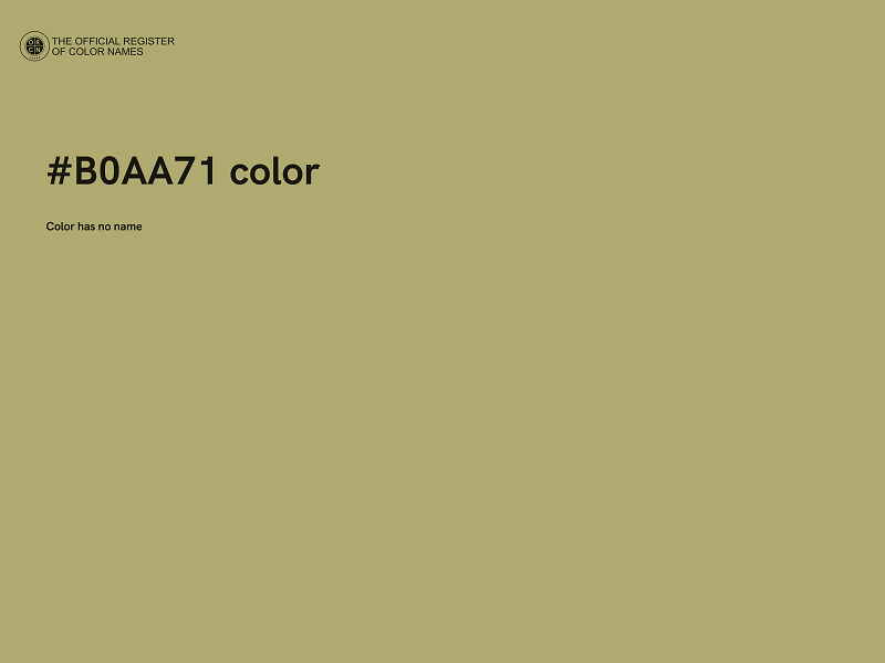 #B0AA71 color image