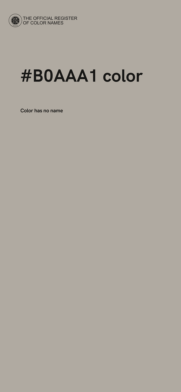 #B0AAA1 color image