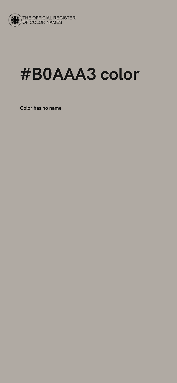 #B0AAA3 color image