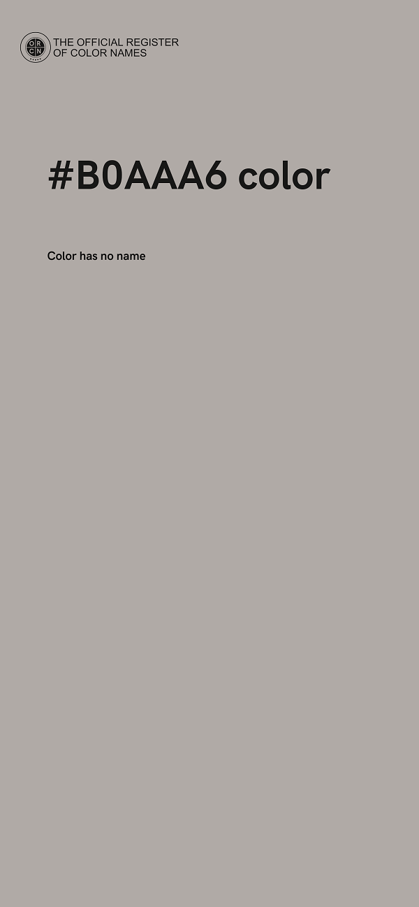 #B0AAA6 color image