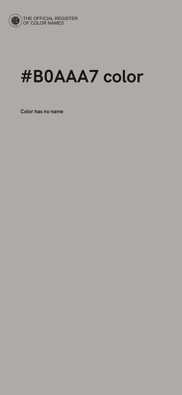 #B0AAA7 color image