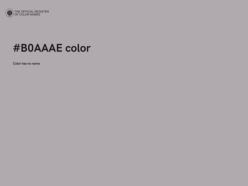 #B0AAAE color image