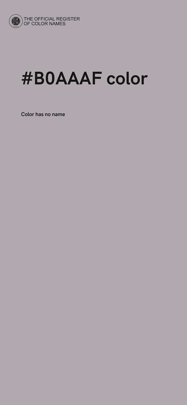 #B0AAAF color image