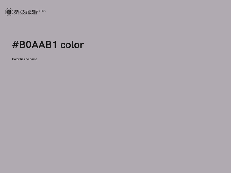 #B0AAB1 color image