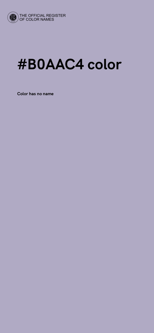 #B0AAC4 color image