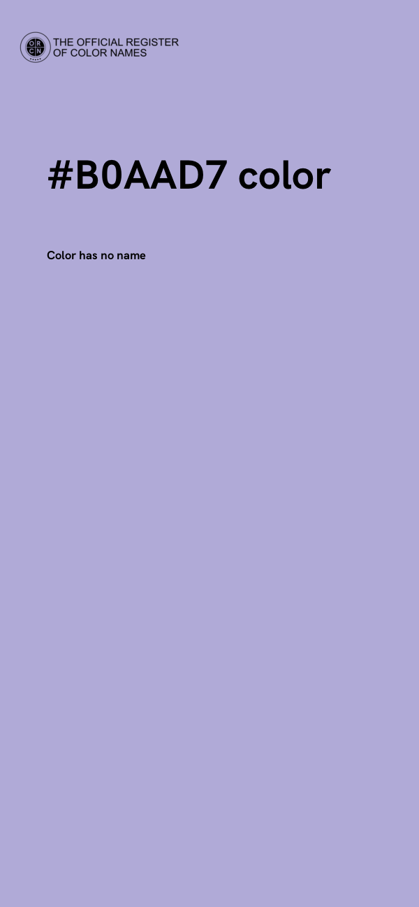 #B0AAD7 color image