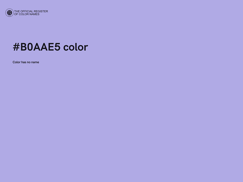#B0AAE5 color image