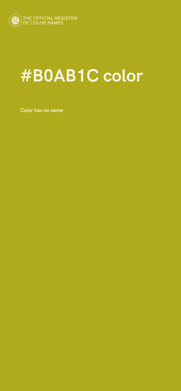 #B0AB1C color image