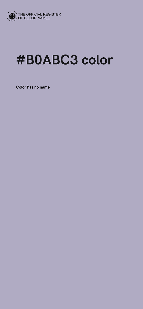 #B0ABC3 color image