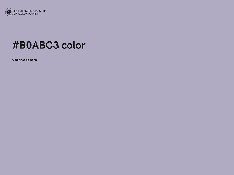 #B0ABC3 color image