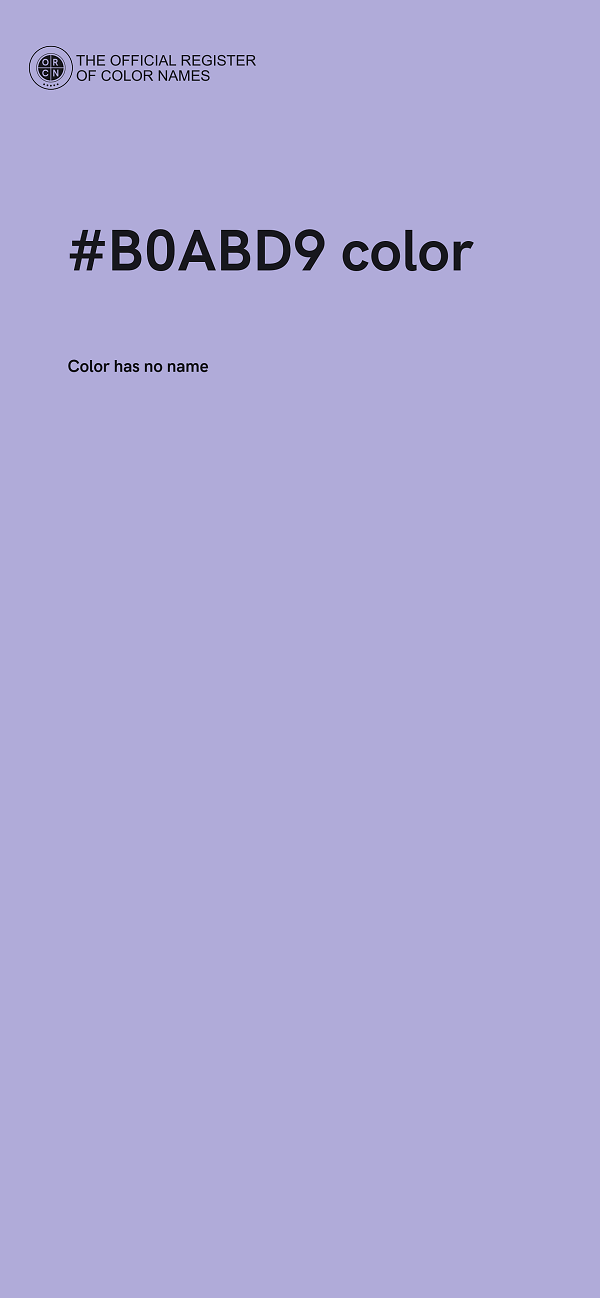 #B0ABD9 color image