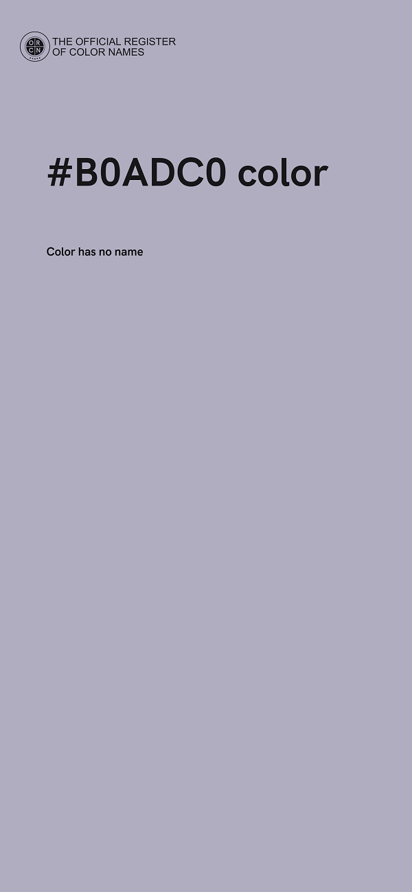 #B0ADC0 color image