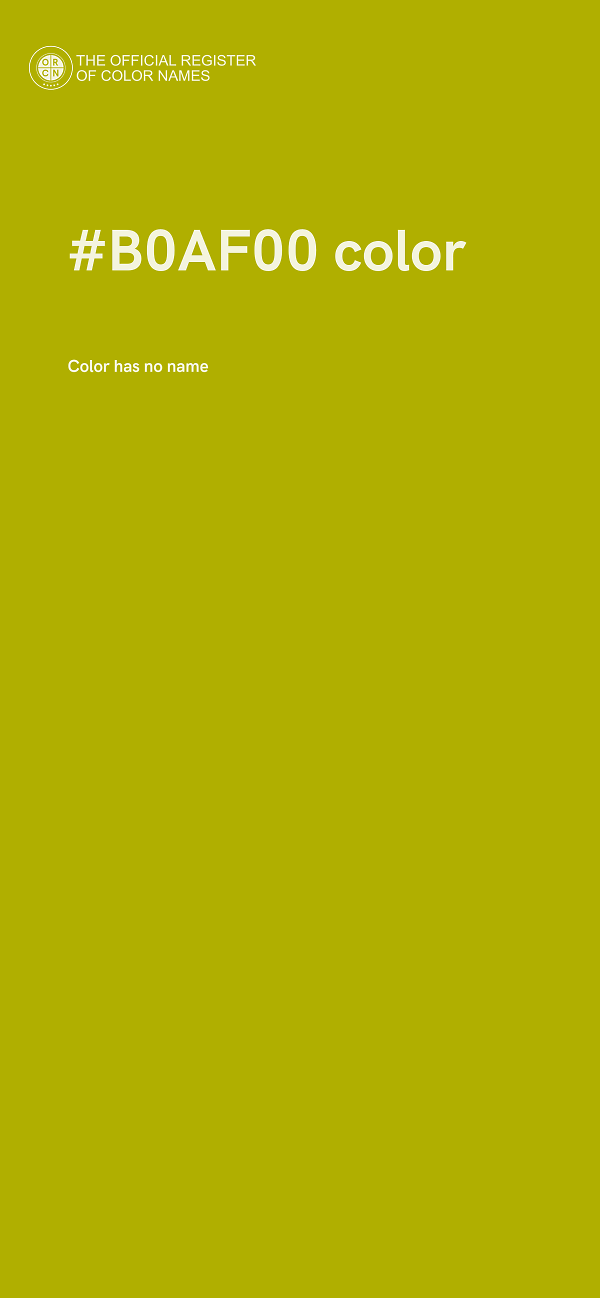 #B0AF00 color image