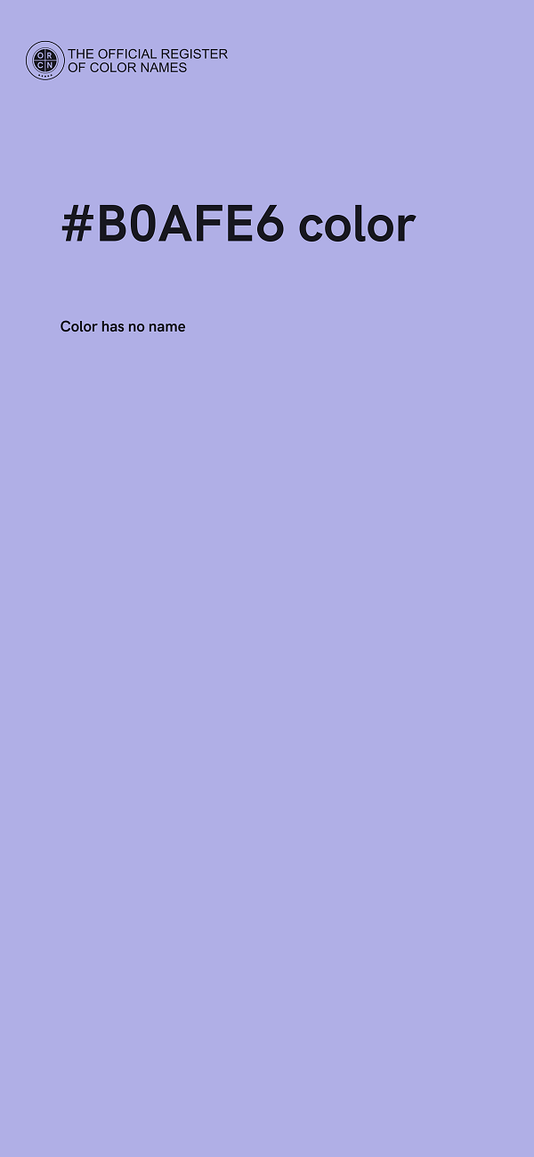 #B0AFE6 color image