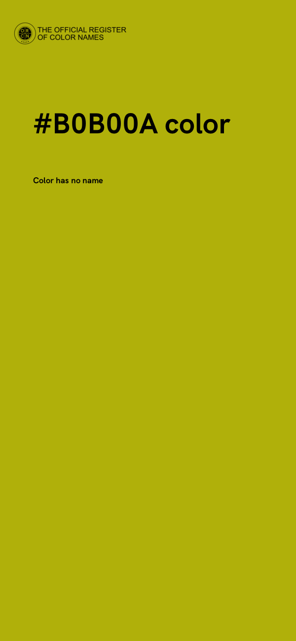 #B0B00A color image