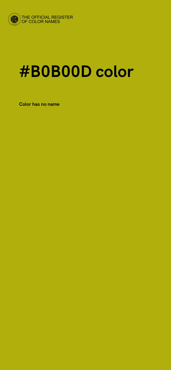 #B0B00D color image