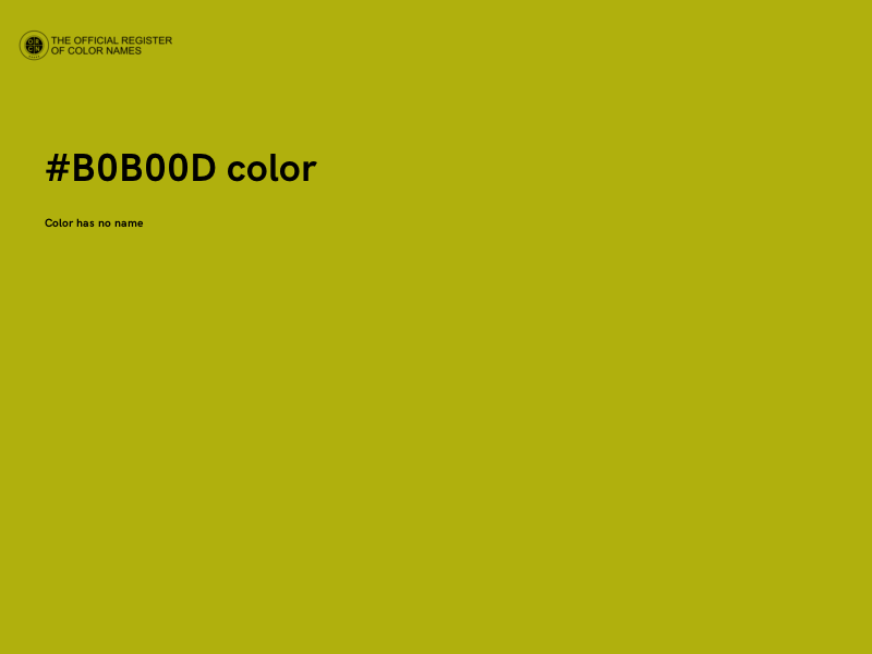 #B0B00D color image