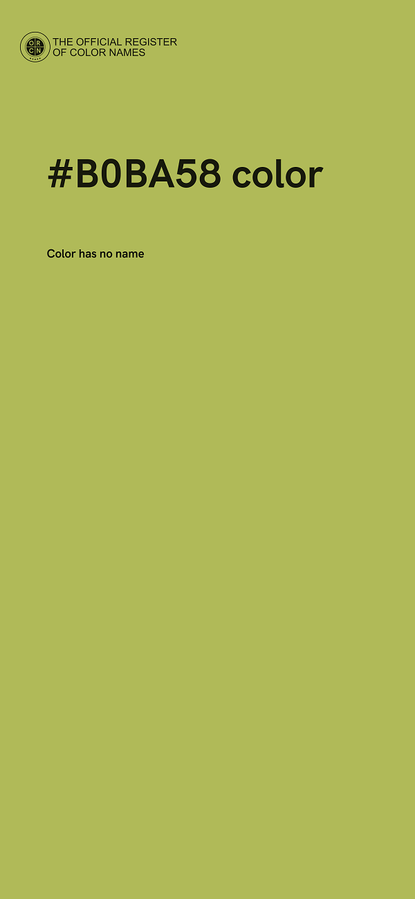 #B0BA58 color image