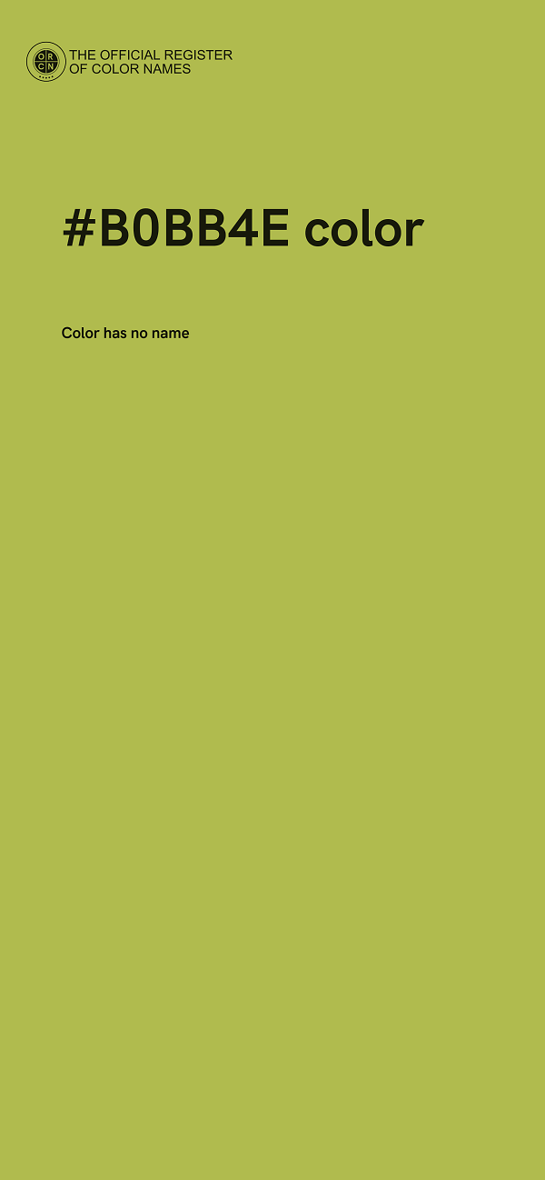 #B0BB4E color image