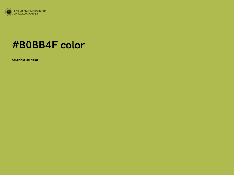 #B0BB4F color image