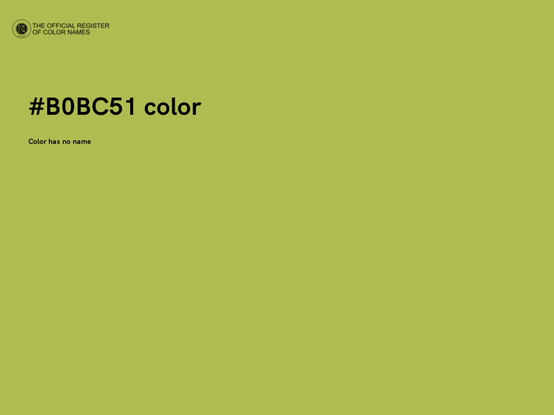 #B0BC51 color image