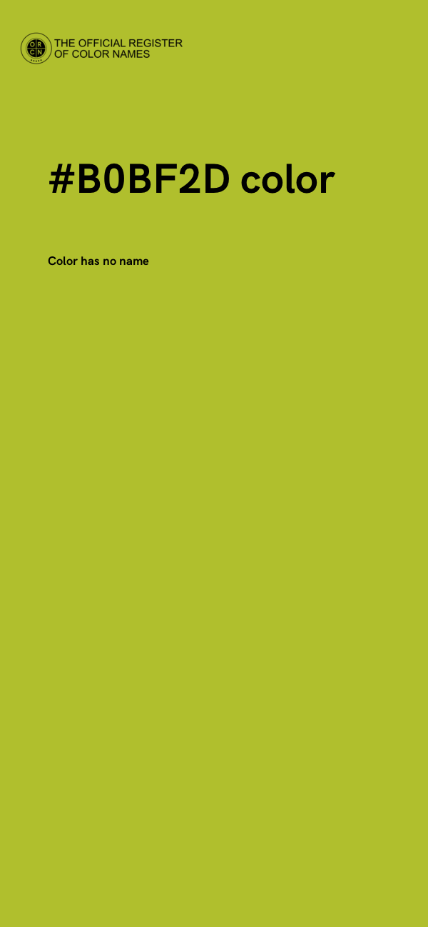 #B0BF2D color image