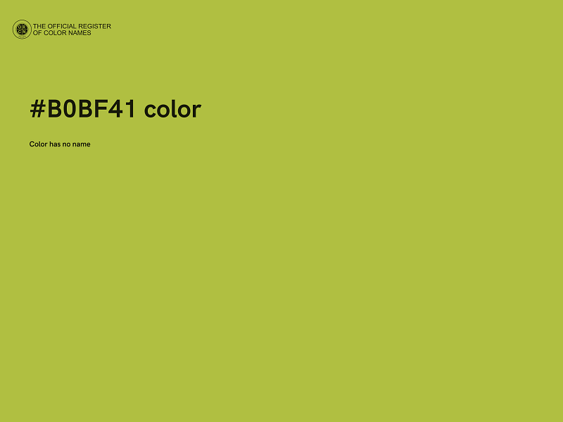 #B0BF41 color image