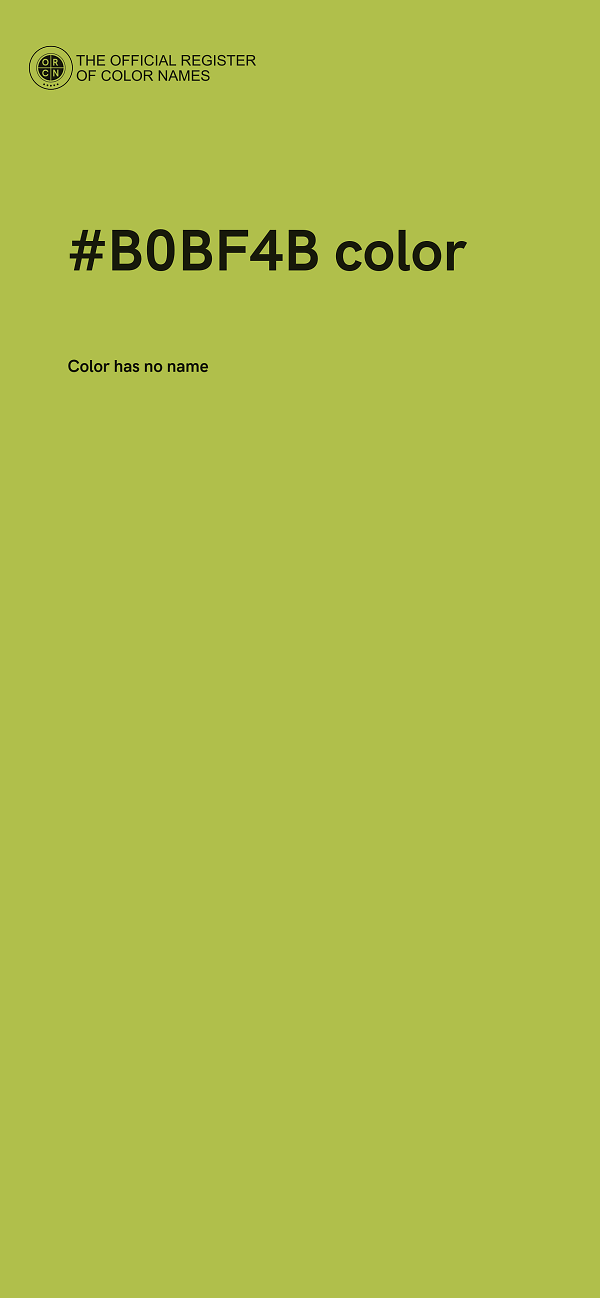 #B0BF4B color image