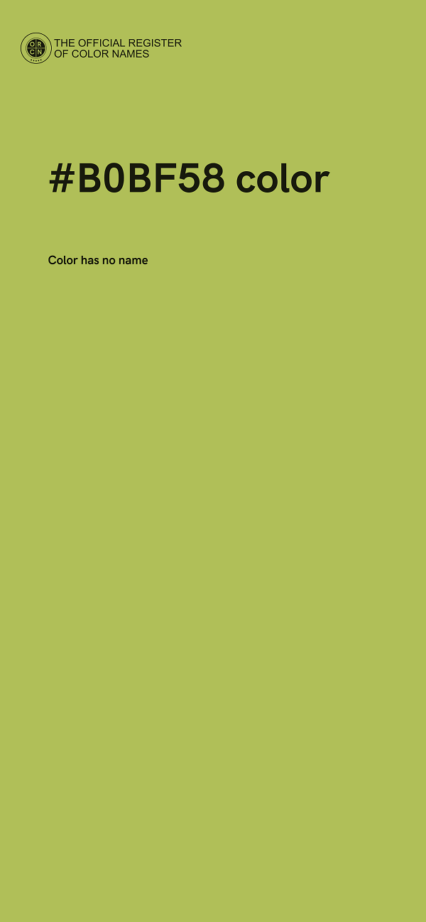 #B0BF58 color image