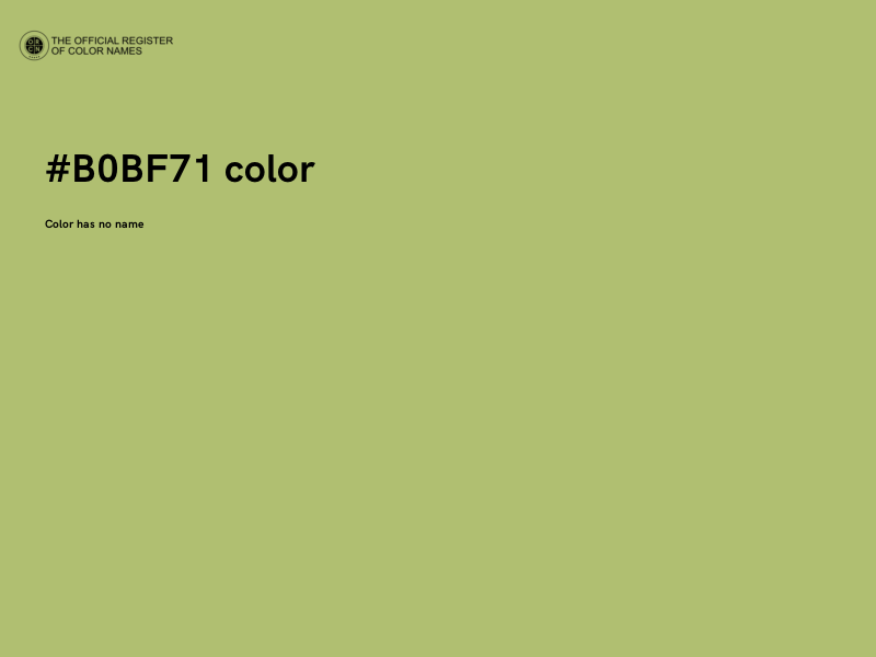 #B0BF71 color image