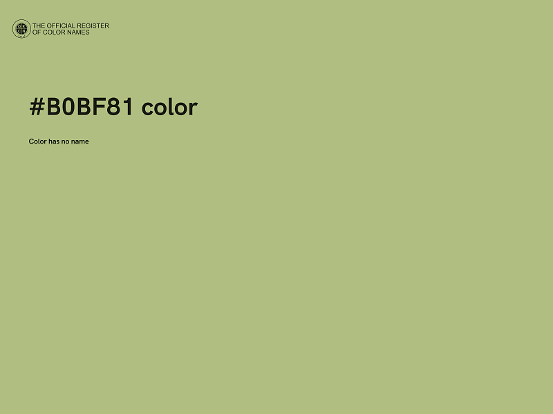 #B0BF81 color image