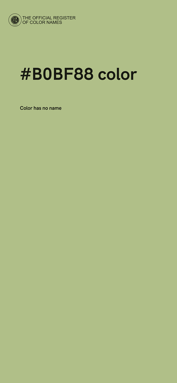 #B0BF88 color image