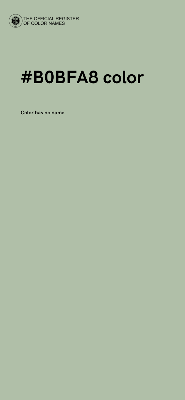 #B0BFA8 color image