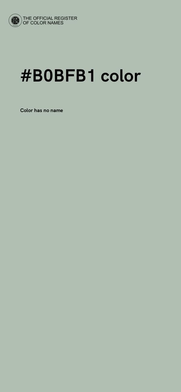#B0BFB1 color image