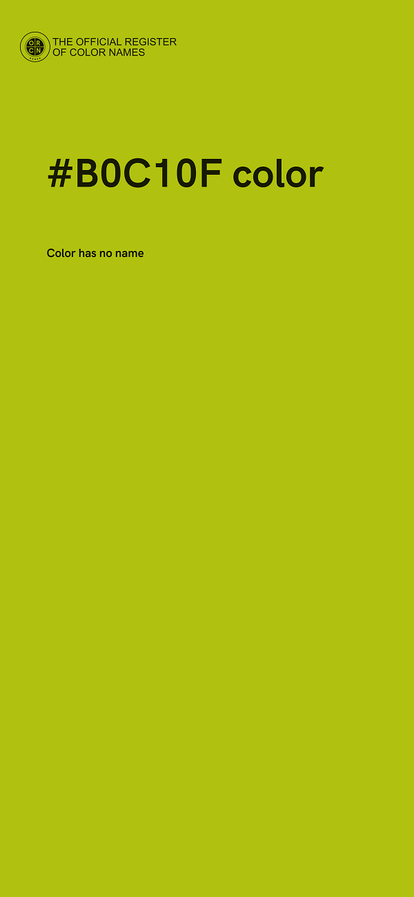 #B0C10F color image