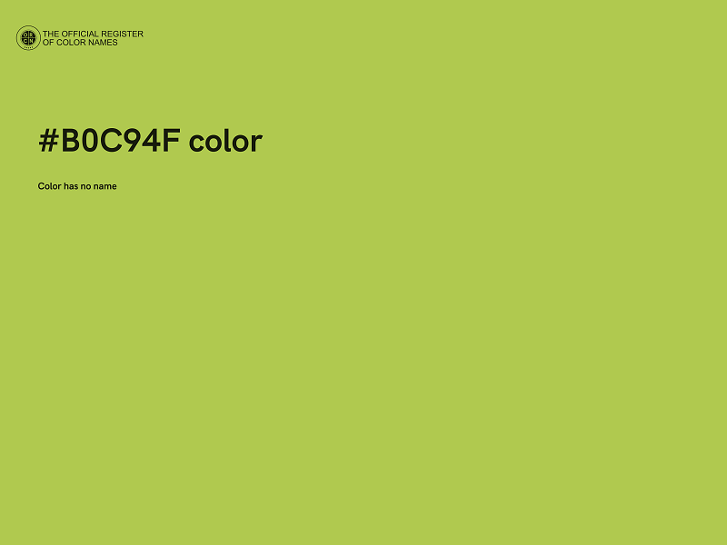 #B0C94F color image