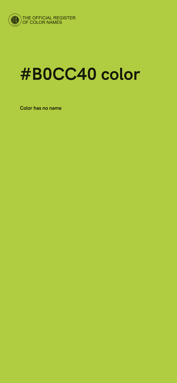 #B0CC40 color image