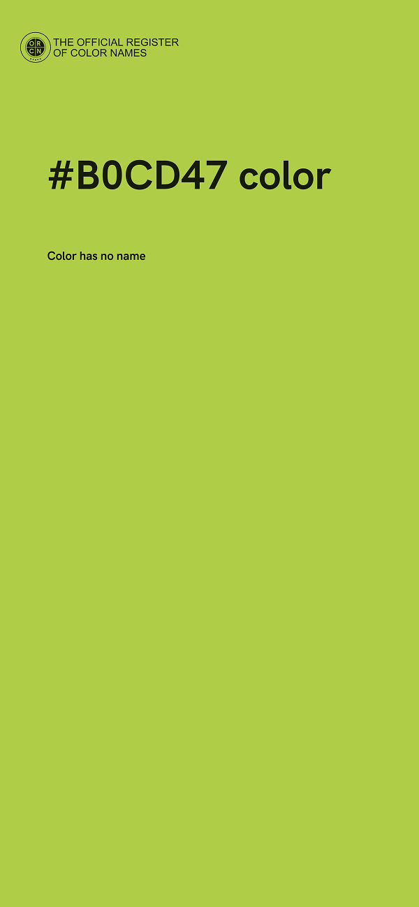 #B0CD47 color image