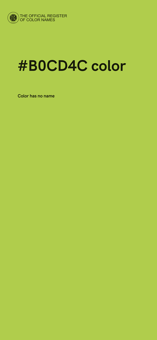 #B0CD4C color image