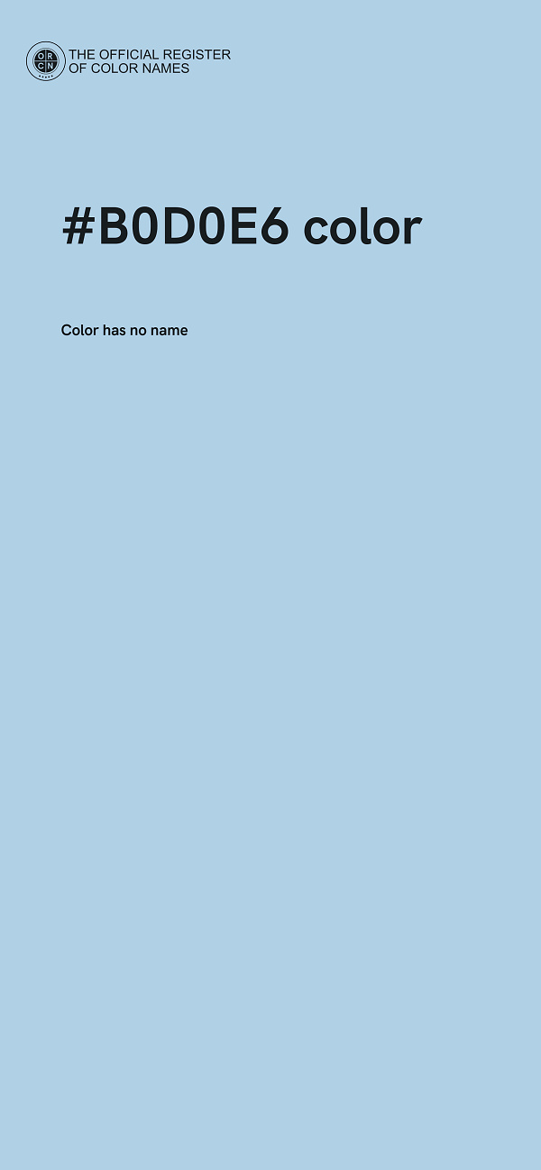 #B0D0E6 color image