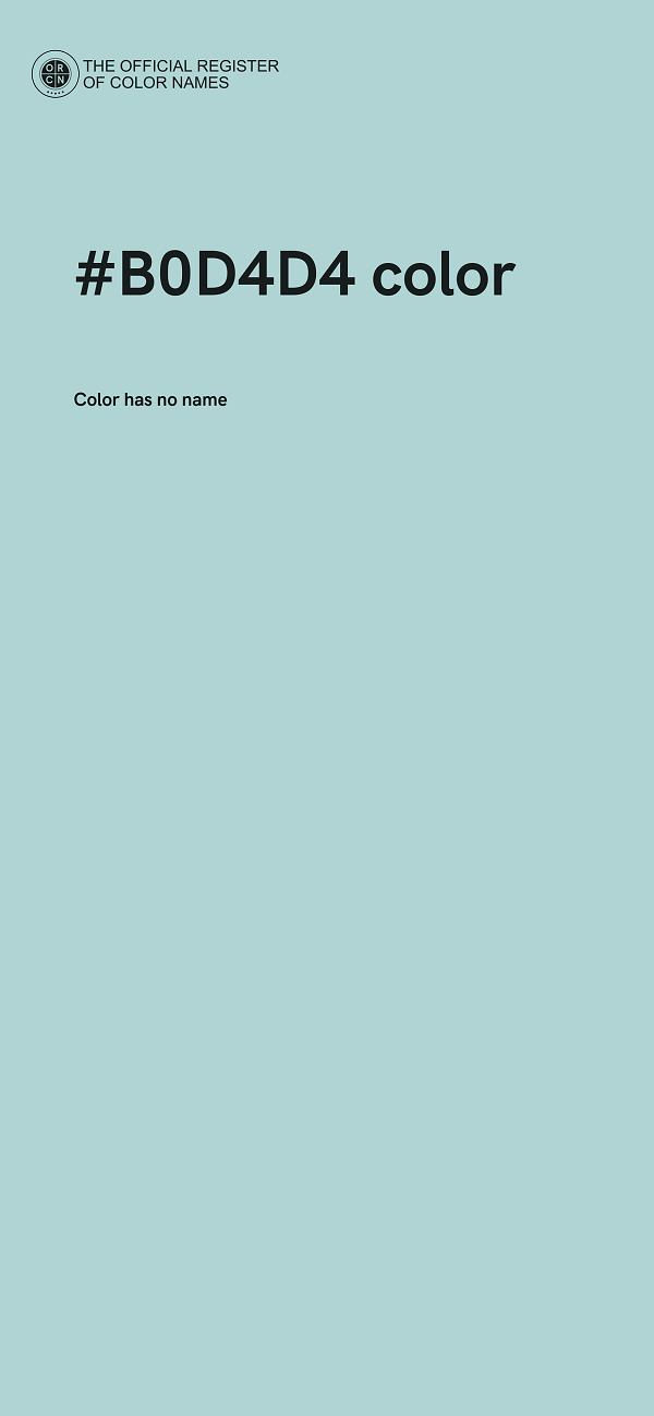 #B0D4D4 color image