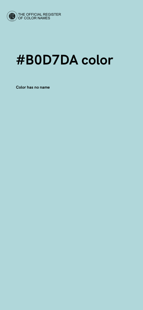 #B0D7DA color image