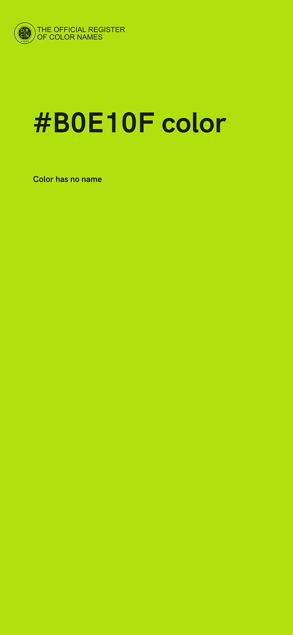 #B0E10F color image