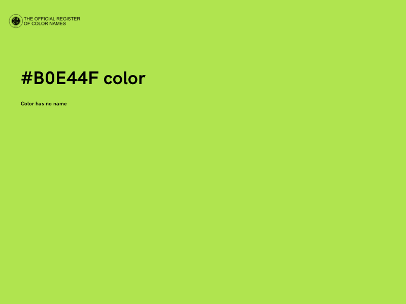#B0E44F color image