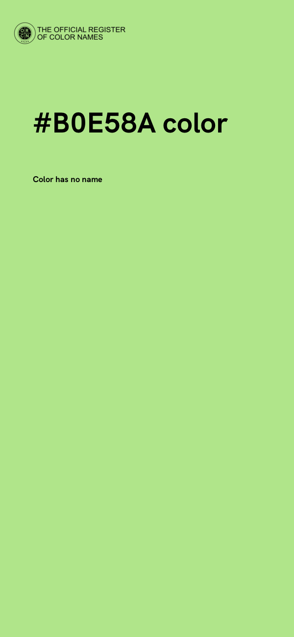 #B0E58A color image