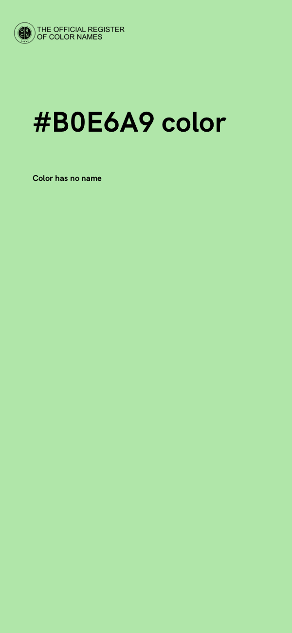 #B0E6A9 color image